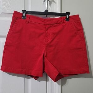 Red Casual Shorts